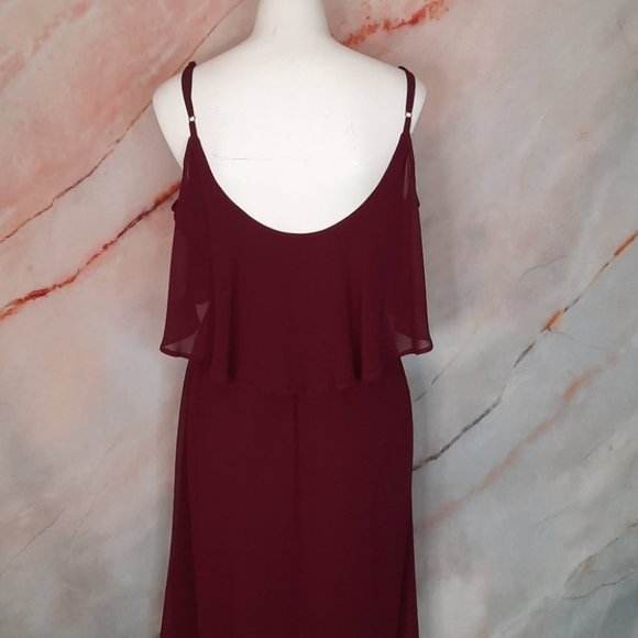 SMYM Caitlin Ruffle Red Maxi Dress - Picture 6 of 9